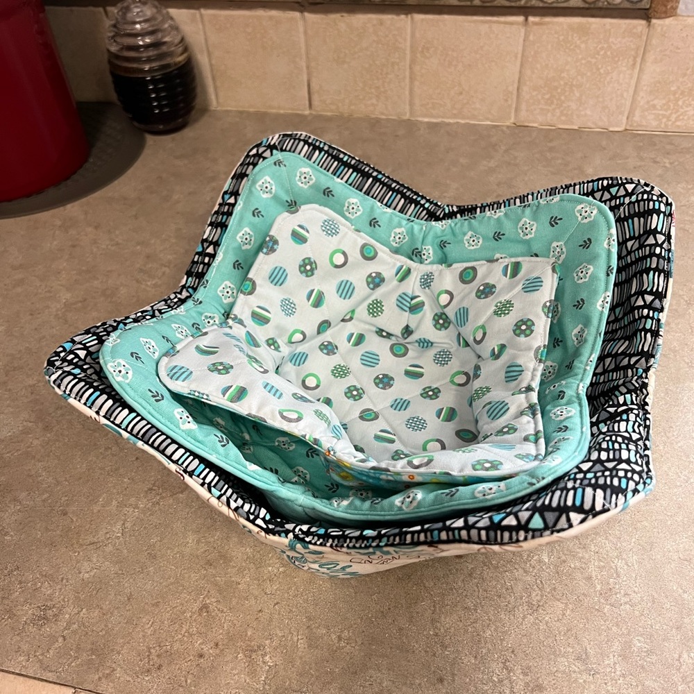 NWT Handmade Koozies 3 piece set Microwaveable